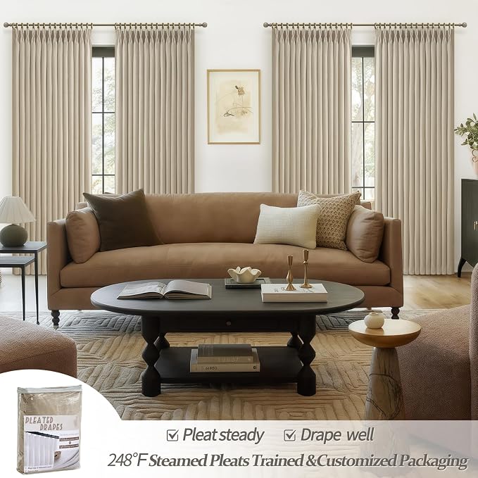 Blackout Extra Wide 70 Inch Curtains 90 Inches Long - Image 6