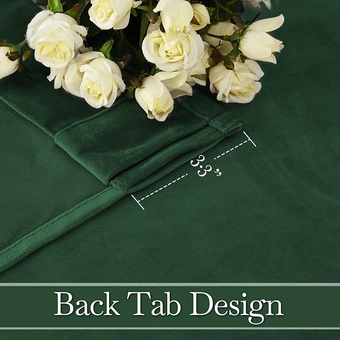 RYB HOME Velvet Room Divider Curtains - Image 3