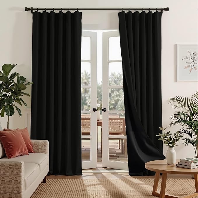 RYB HOME 100% Blackout Curtains 108 inches, Extra Long Ceiling Curtains | by RYBHOME