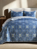 Reversible Quilt Set King Size, Boho Floral Patchwork Bedspread Coverlet Set by TEXSTEAD