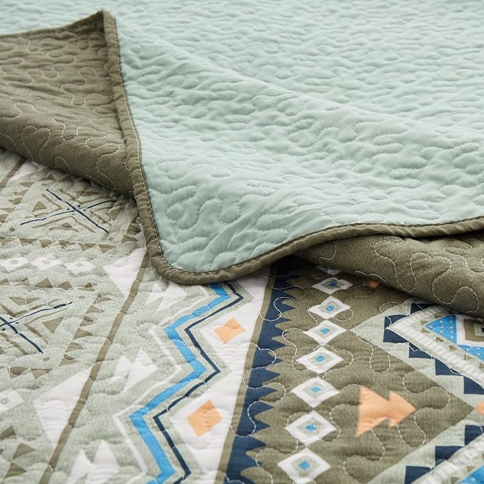Quilt Set King Size 3 Piece Bedspread Coverlet Lightweight Comforter Microfiber - Image 6