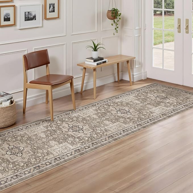cotiled 2x8 Hallway Runner Rug for Entryway, Non-Slip Vintage, and Laundry Room - Image 2