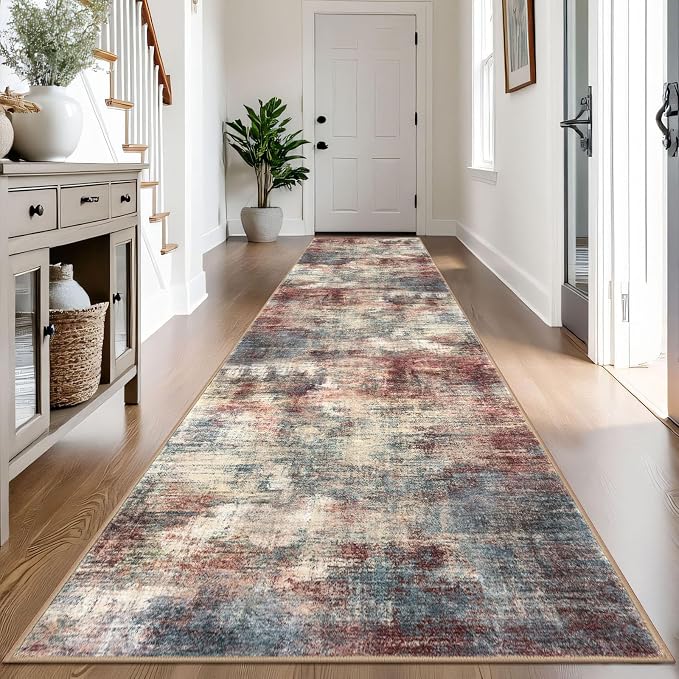 Abstract Runner Rug 3x14 Ft Washable Runners by iOhouze