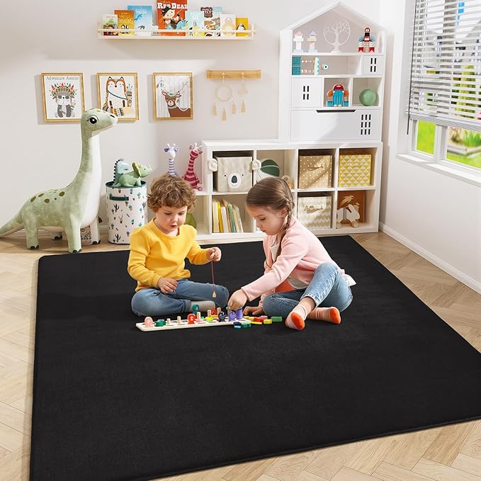 5x5 Square Area Rugs for Bedroom Living Room, Modern Non Slip Minimalist Carpet - Image 4