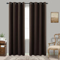 KOUFALL Brown Curtains 84 Inch Length 2 Panels Set Blackout Dark Chocolate by KOUFALL
