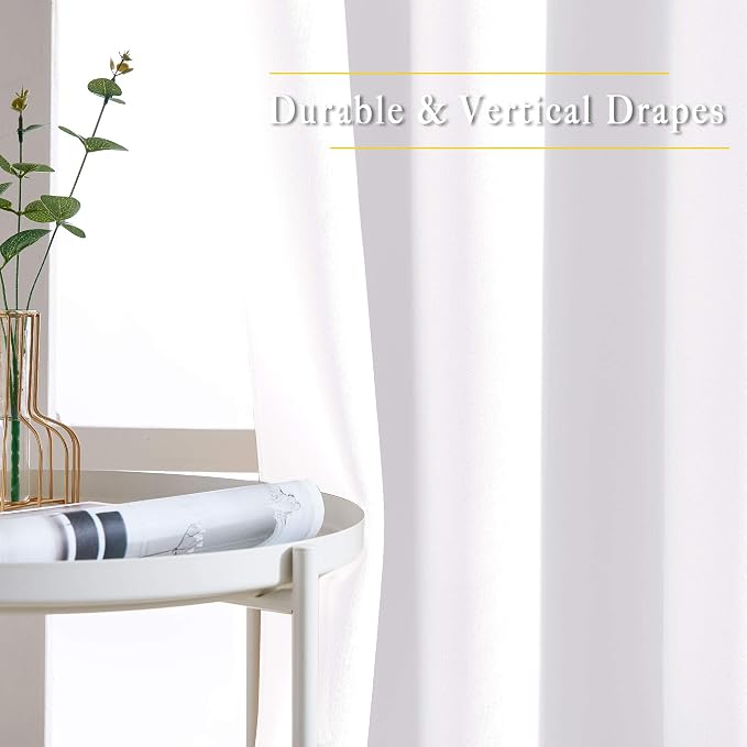 NICETOWN White Curtains for Sliding Door - Image 5