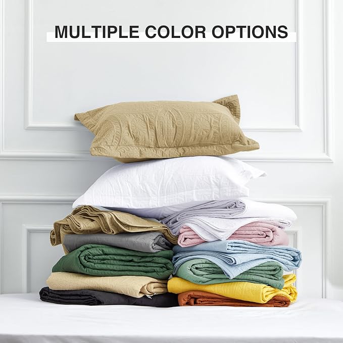 Love's cabin California King Size Quilt Bedding Set Camel Bedspreads - Image 8