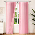 Etherealveil Hot Pink Pinch Pleated Blackout Curtains 2 Panels 60"x84" | Back by Etherealveil