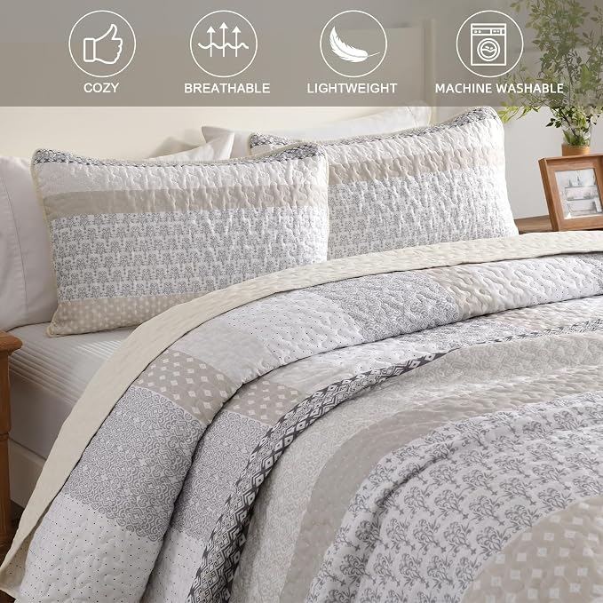 WONGS BEDDING Twin Quilt Bedding Set 2 Piece, Modern Casual Bedroom Decor - Image 6