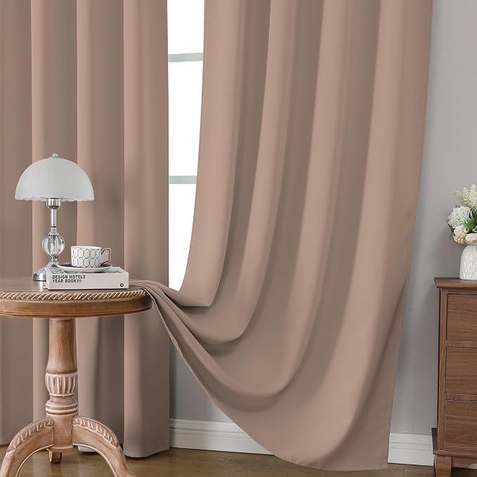 CUCRAF Khaki Blackout Curtains Customize, Rod Pocket Room Darkening Curtain - Image 5