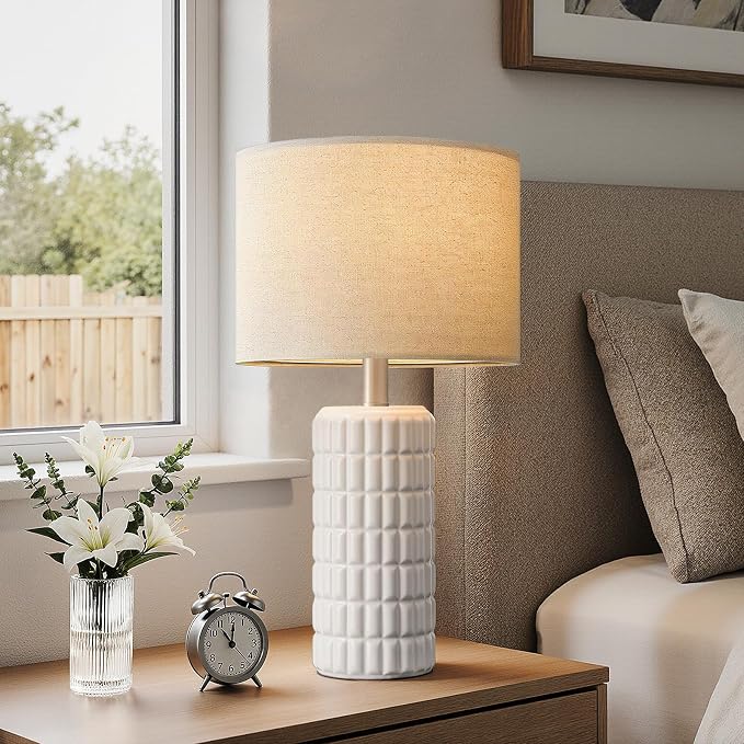 Seealle 23" Modern Ceramic Table Lamps Set of 2, Lamps - Image 3