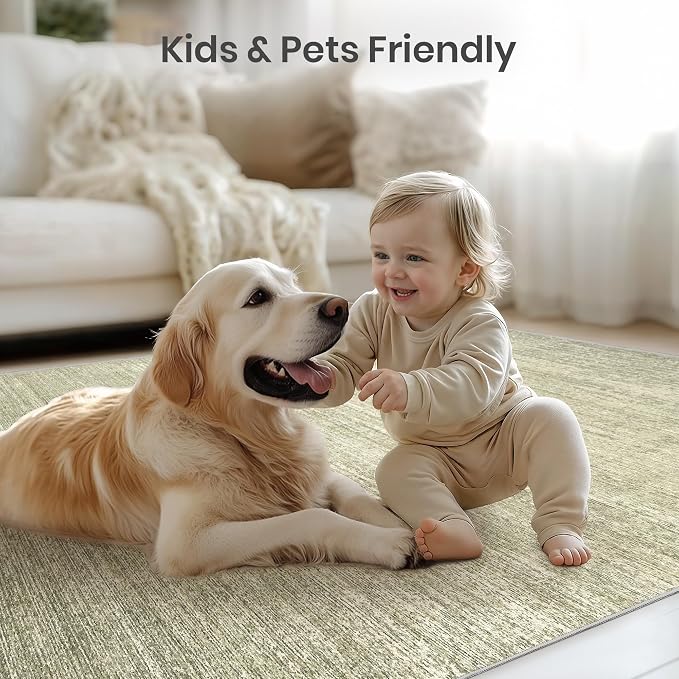 9x12 Area Rug Non Slip, Large Washable Rugs - Image 9