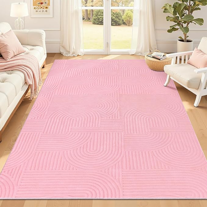 Pauwer 6x9 Area Rugs for Living Room, Modern Non Slip Washable Rug, Soft Fluffy by Pauwer