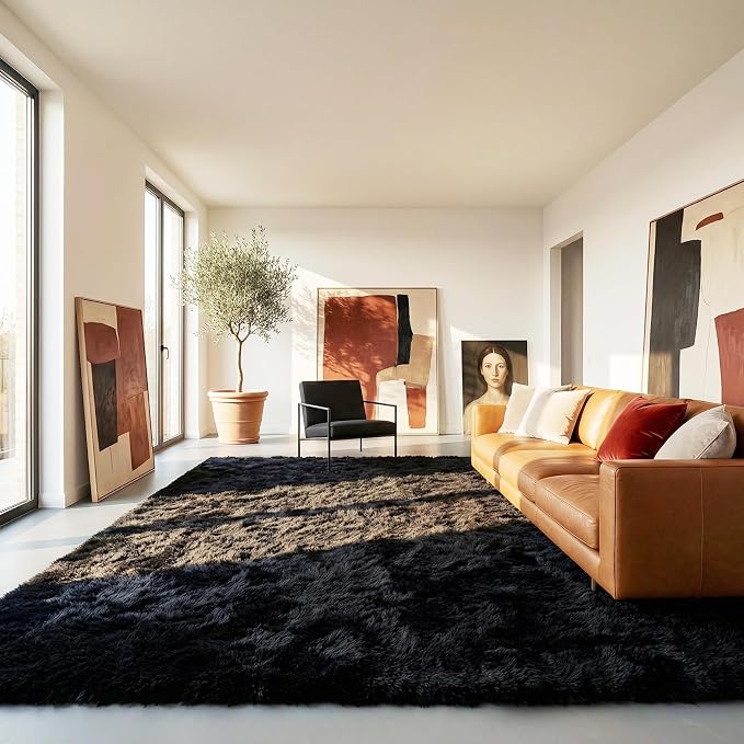 4x6 Ft Fluffy Bedroom Rugs, Shaggy Carpet | Indoor Nursery Rugs - Image 9