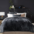 RECYCO Channel Box Stitch Velvet Quilt Set, King Size, Luxury Oversized by RECYCOHOMECOLLECTION