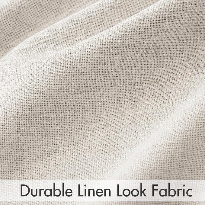 MIULEE 100% Blackout Curtains Linen Curtains & Drapes W52xL84 Inch, Cream | 2 - Image 7