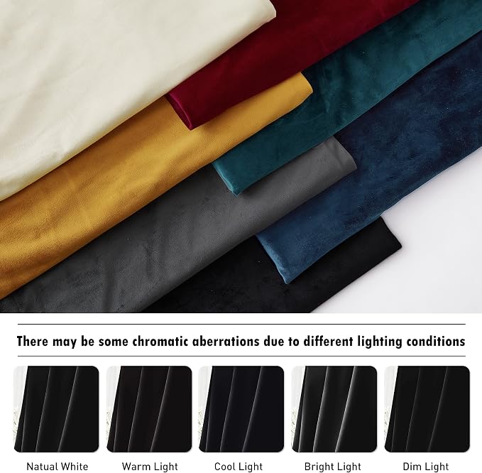 RYB HOME Velvet Curtains 108 inches Long, Extra Long High Ceiling Curtains | - Image 7