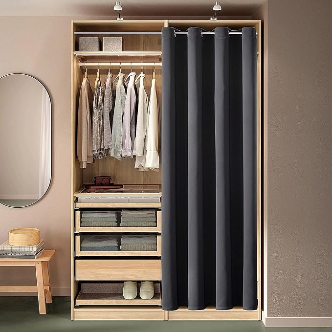 ChrisDowa Blackout Curtains Door Curtain 72 Inches Long Closet Drapes | 42W x - Image 6