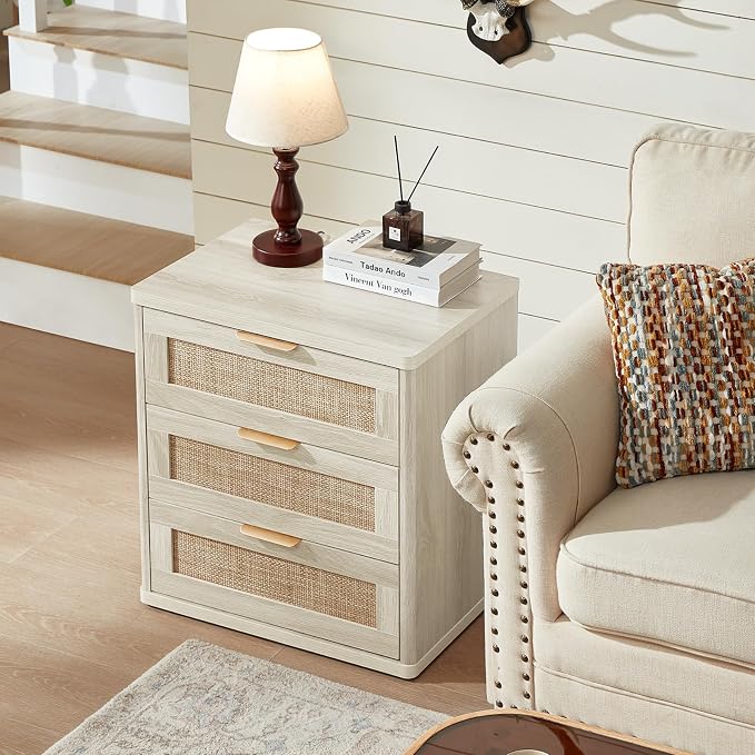 LEYAOYAO Rattan 23" Nightstands Set of 2 - Image 5