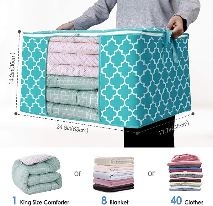 Storage Bags 100L 6Pack Clothes Organization and Storage Containers | Large - Image 2
