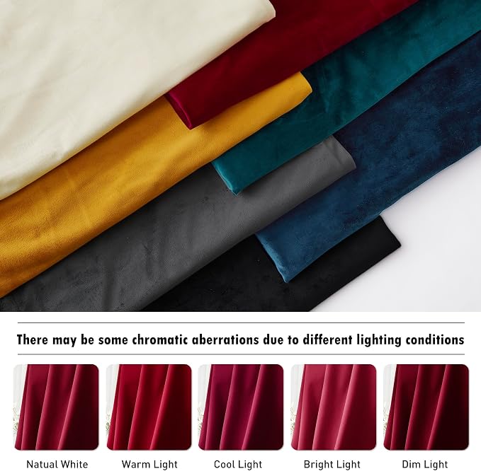 RYB HOME Velvet Curtains 90 inches Long - Image 7