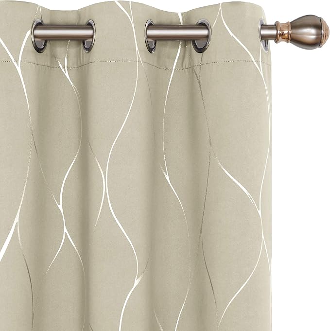 Deconovo Curtains for Living Room, Pattern Blackout Curtains 45 Inches Long | by Unknown