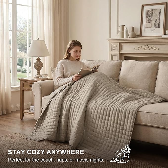 WDCOZY Blue California Cal King Size Quilt Bedding Sets - Image 5