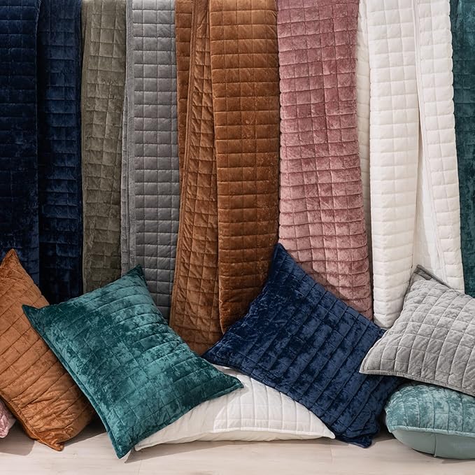 RECYCO Velvet Quilt Set, Oversized California King 118"x106", Ultra Soft - Image 6