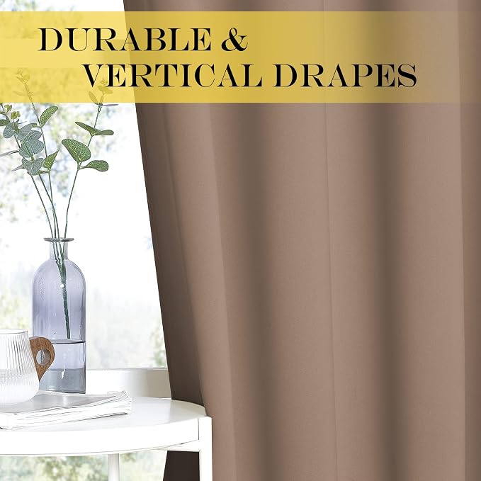 NICETOWN Room Divider Curtain 132 Inches Long, Wide Blackout Sliding Door - Image 4