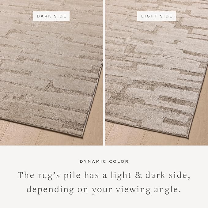 Loloi Amber Lewis Monty Collection MOT-04 Taupe/Beige 2'-7" x 4', .50" Pile - Image 4