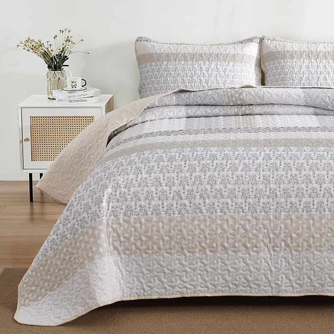 WONGS BEDDING Twin Quilt Bedding Set 2 Piece, Modern Casual Bedroom Decor - Image 3