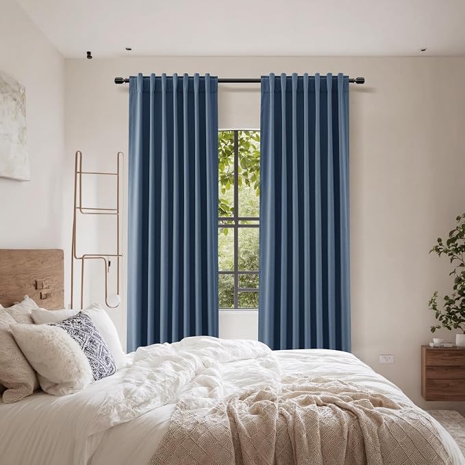 100% Blackout Curtains 102 Inch Length 2 Panels Set - Image 8