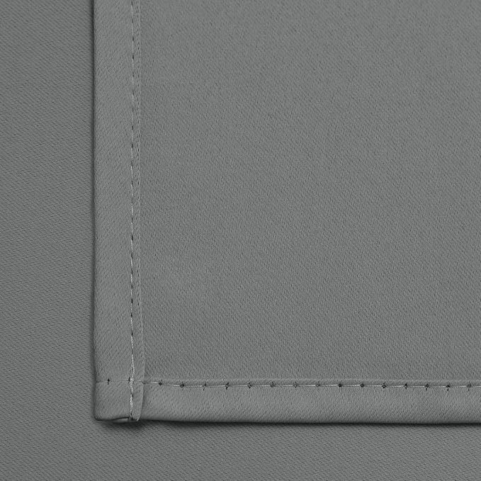 Yakamok Blackout Curtains 38x63 inch Grey Thermal Drapes-Bedroom | 2 panels - Image 5
