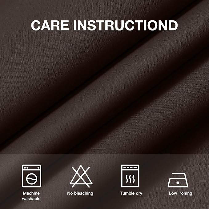 COSVIYA Grommet Room Darkening Dark Brown Curtains 84 inch Long - Image 5