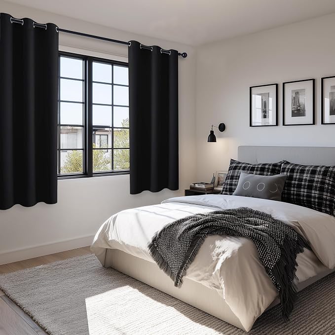 Blackout Curtains for Bedroom 38 x 63 Inches Length, Window Curtains for Living - Image 6