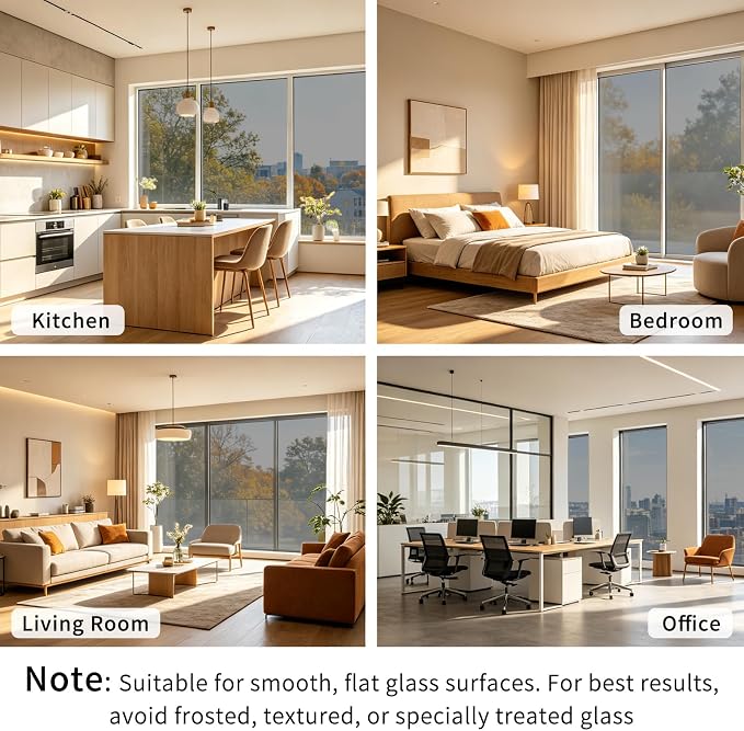 One Way Privacy Window Film Heat Control Mirror Tint 23.6Inx6.5Ft | Window Tint - Image 6