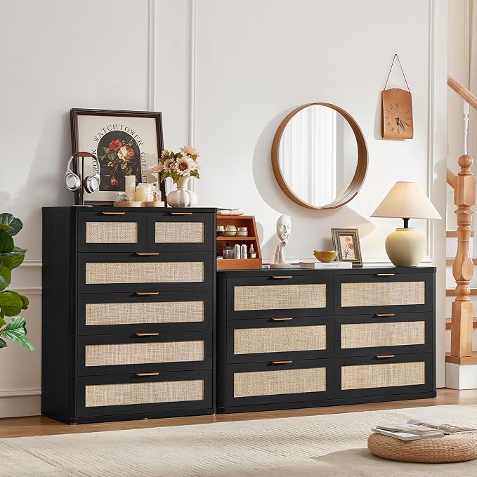 LEYAOYAO Rattan Dresser for Bedroom - Image 6