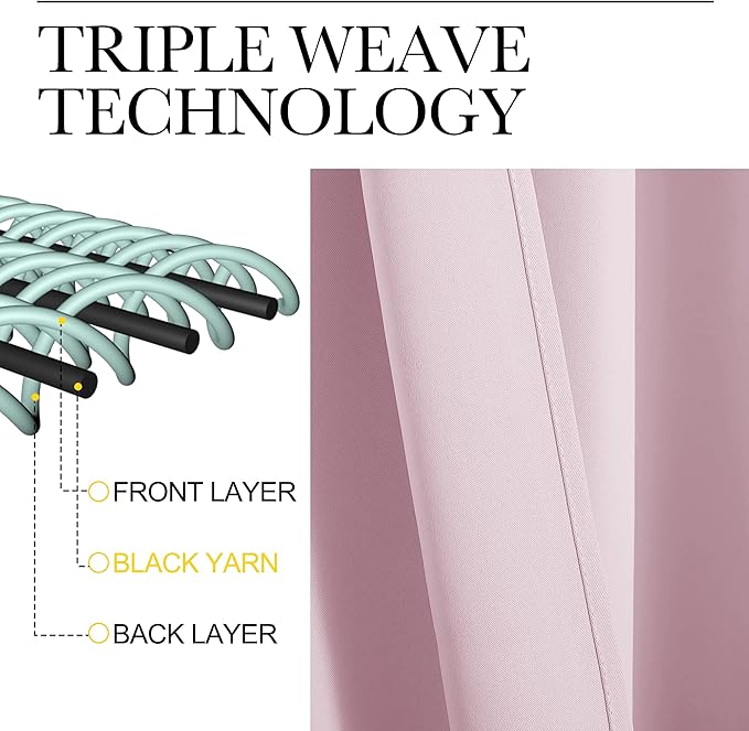 NICETOWN Bedroom Draperies Blackout Curtain Panels - Image 5