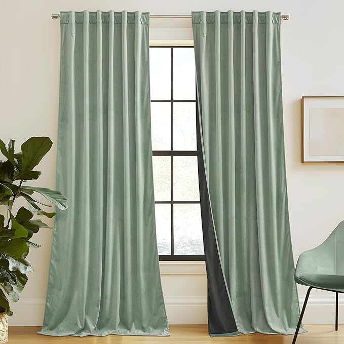 RYB HOME Velvet Room Darkening Curtains by RYBHOME