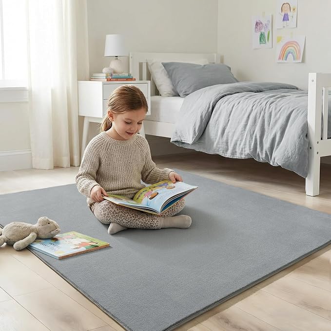 4x4 Square Area Rugs for Bedroom Living Room, Modern Non Slip Minimalist Carpet - Image 4