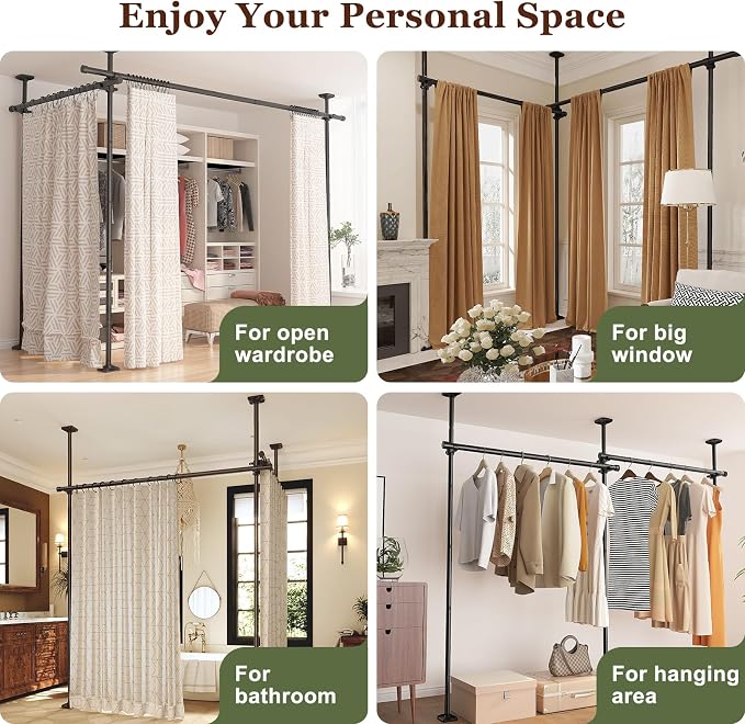 Goovilla Room Divider for Room Separation, 4-10ft 28-70inch, Adjustable - Image 7