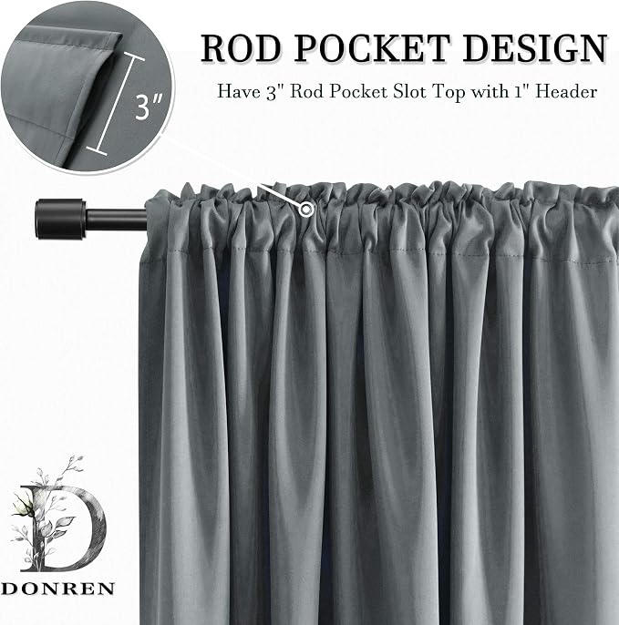 96 Inches Long 2 Panels Blackout Curtain Panels - Image 4