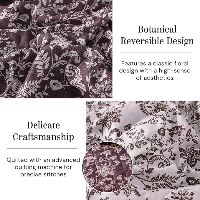 Twin/Twin XL Quilt Set-2 Pieces Soft Bedding Floral Reversible Coverlet | All - Image 3