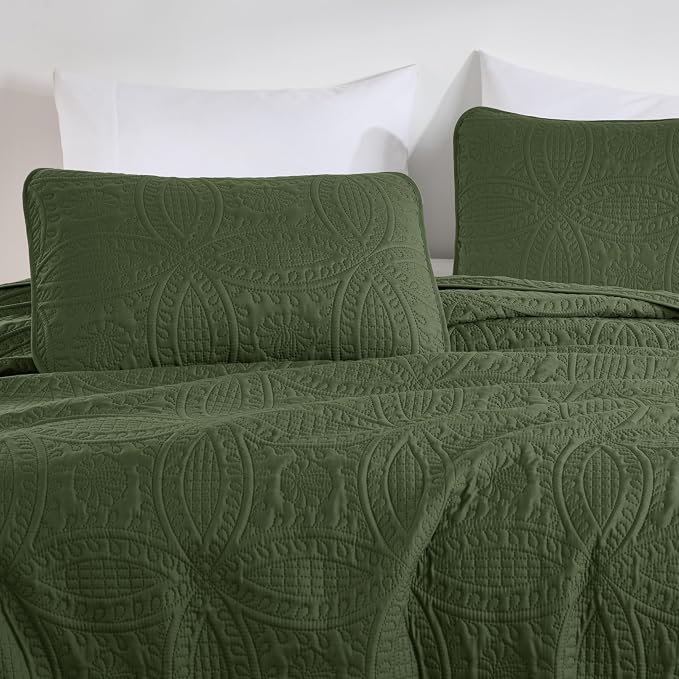 Chezmoi Collection Austin King Oversized Bedspread Set, 3-Piece Pinsonic - Image 3