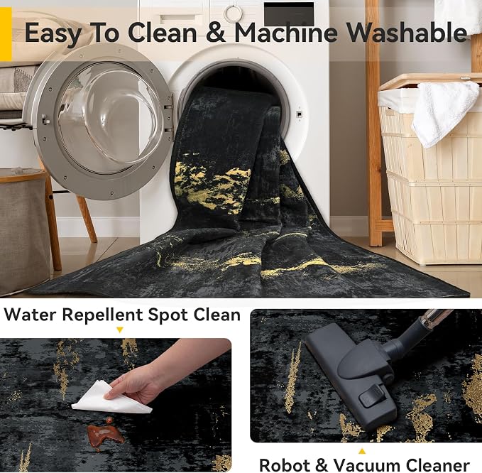 RELEANY Washable 7'x10' Abstract Area Rug - Image 5