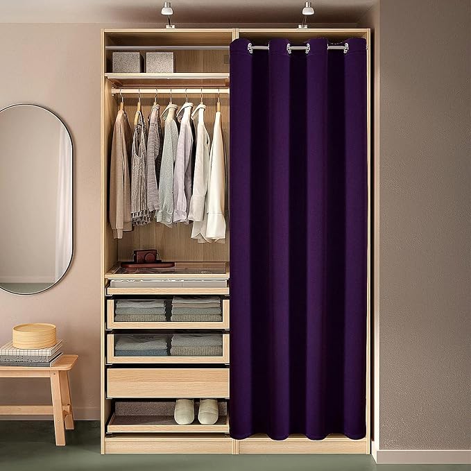 ChrisDowa Blackout Curtains for Bedroom Door Curtain for Doorway, 1 Panel | 52W - Image 6