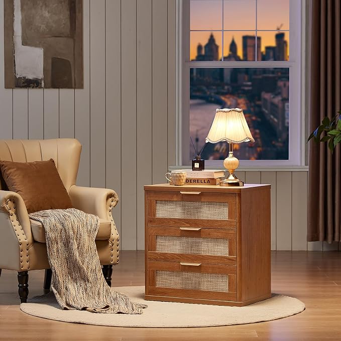 LEYAOYAO Rattan 23" Nightstands Set of 2 - Image 5
