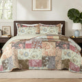 Whale Flotilla California King Size Quilt Set, Extra Soft Floral Bedspreads | by WHALEFLOTILLA