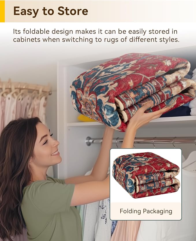 RELEANY Washable Area Rug, Large 10'x14', Water Repellent, Pet Friendly - Image 6