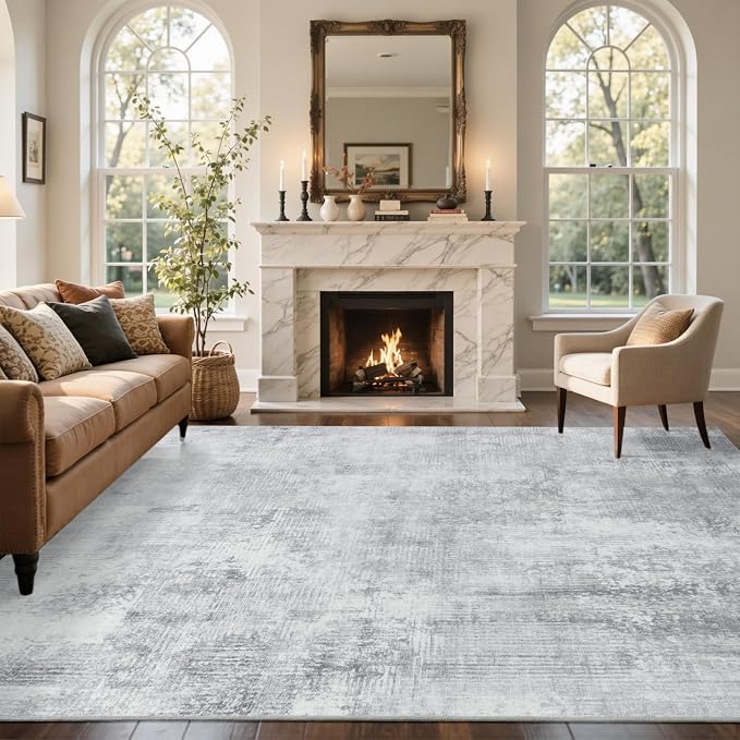 4x6 Ft Area Rugs for Living Room, Soft Non-Slip Washable Rugs Modern Abstract - Image 3